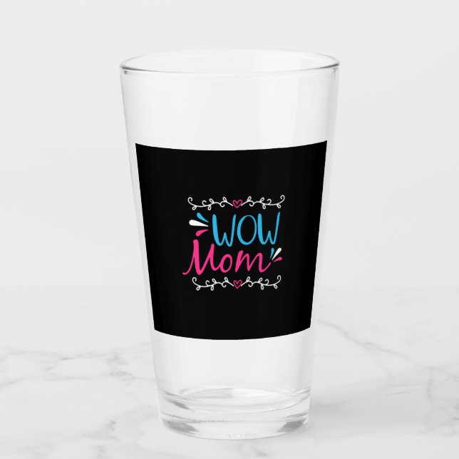 Mutter Art Wow Mama Glas (Vorderseite)