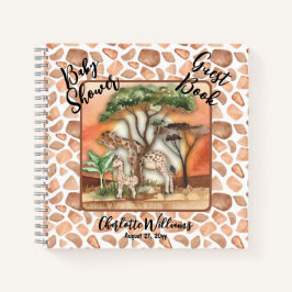 Mutter| Baby Giraffe Safari Baby Showroom Gästebuc Notizbuch