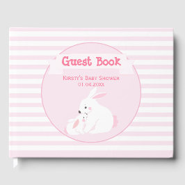 Mutter & Baby Girl Bunny | Babydusche Gästebuch