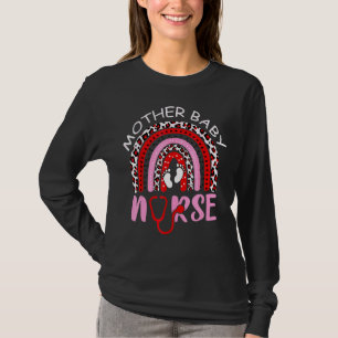 Mutter Baby Nurse Rainbow Leopard Stethoscope Vale T-Shirt