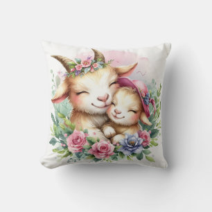 Mutter & Babyziege Kissen