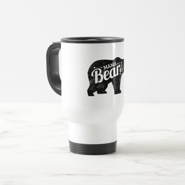 Mutter Bear Coffee Travel Mug Reisebecher (Vorderseite Links)