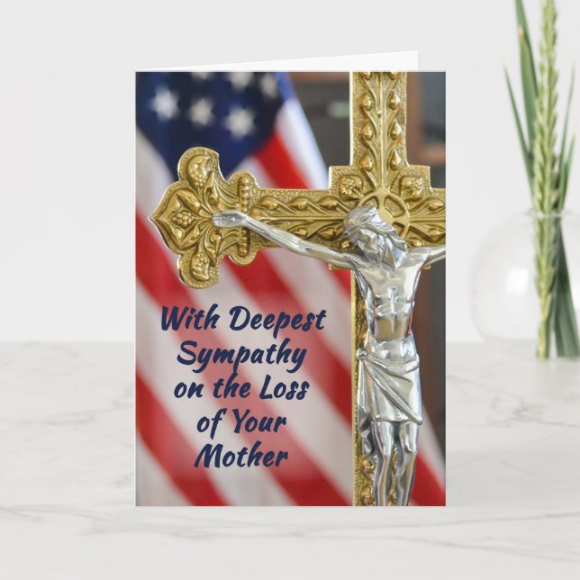 Mutter, Beileid religiöse Christliche Militär Karte (Vorderseite)