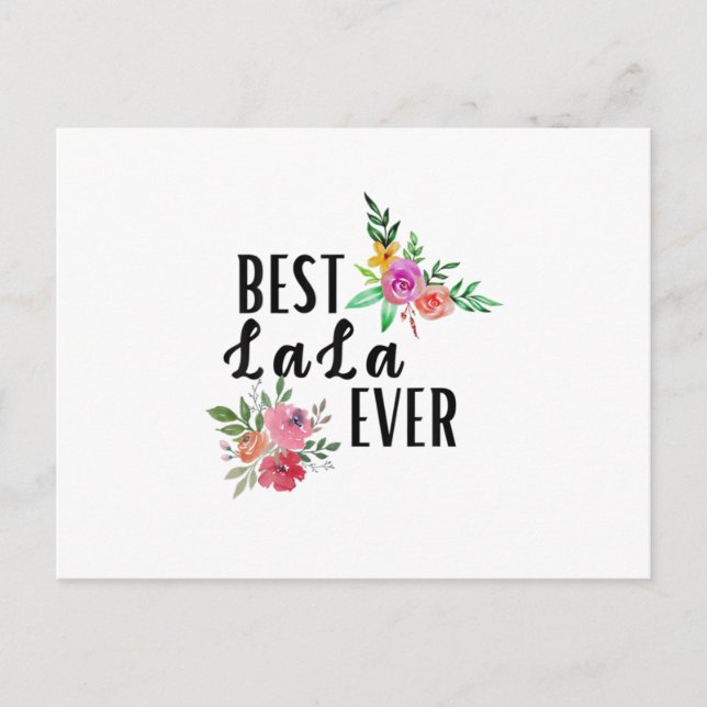 Mutter Best Lala je Geburtstag Postkarte (Vorderseite)