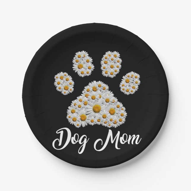 Mutter Beste Mama für Hunde je Geburtstag Pappteller (Vorderseite)