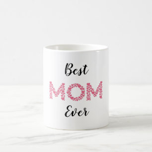 Mutter   Beste Mama je rosa Herzen Personalisiert Kaffeetasse