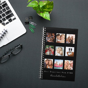Mutter Beste organisierte Mutter schwarzes Foto Planer