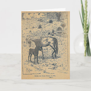 Mutter beugte sich zu mir herab Black Beauty Karte