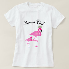 Mutter Bird Flamingo T-Shirt mit einem Baby