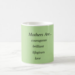 Mutter-blasses es-grün/Weiß Kaffeetasse