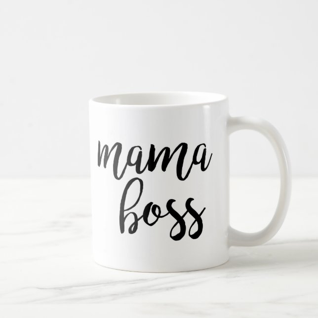 Mutter Boss Typography Coffee Mug Tasse (Rechts)