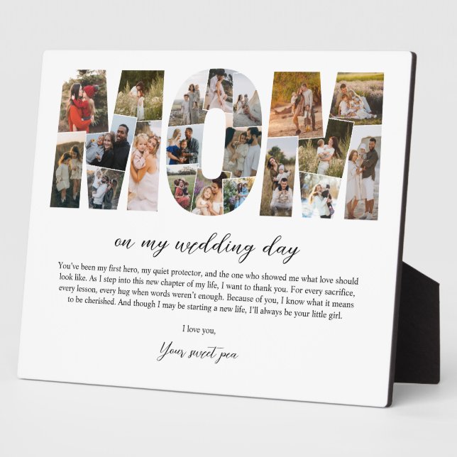 Mutter-Collage am Hochzeitstag - Geschenk für mein Fotoplatte (Seite)
