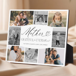 Mutter dankbar für jeden Moment FotoCollage Fotoplatte