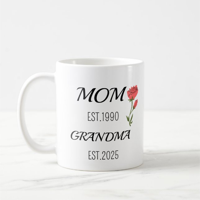 Mutter Dann Oma Typografie Familien Design Kaffeetasse (Links)