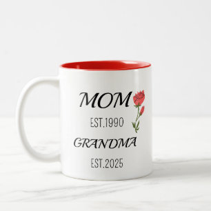Mutter Dann Oma Typografie Familien Design Zweifarbige Tasse