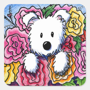 Mütter Day Bouquet Quadratischer Aufkleber