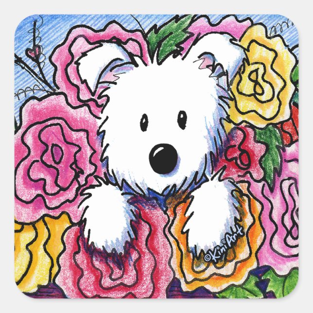 Mütter Day Bouquet Quadratischer Aufkleber (Vorderseite)