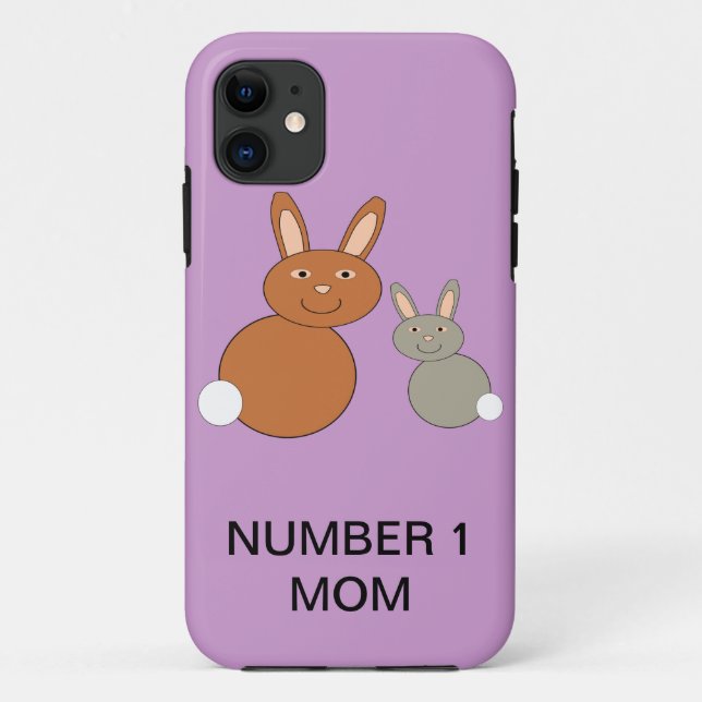 Mütter Day Bunnies Custom Number 1 Mama iPhone Case-Mate iPhone Hülle (Rückseite)