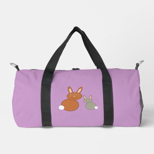 Mütter Day Bunnies Gemustert Duffle Bag (Vorderseite)