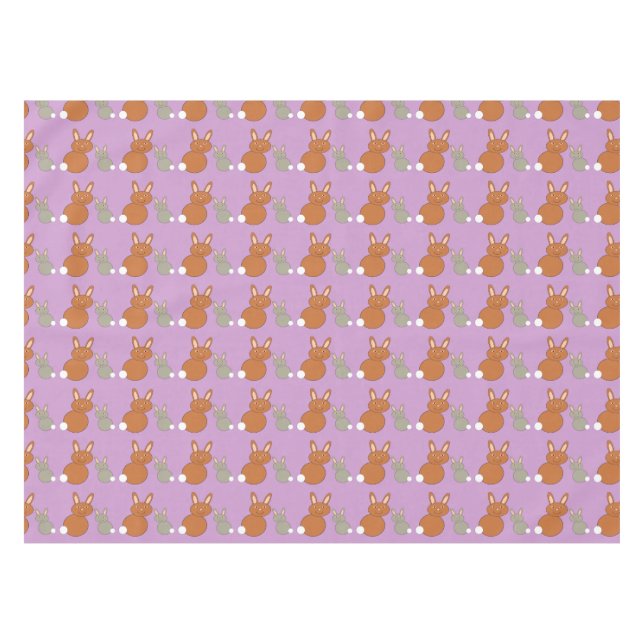 Mütter Day Bunnies Tablecloth Tischdecke (Vorderseite (Horizontal))