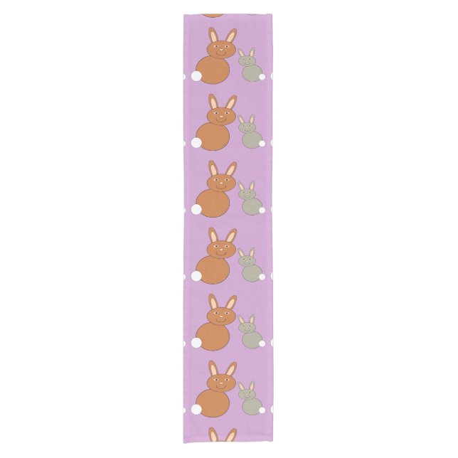 Mütter Day Bunnies Tischläufer (Vorderseite)