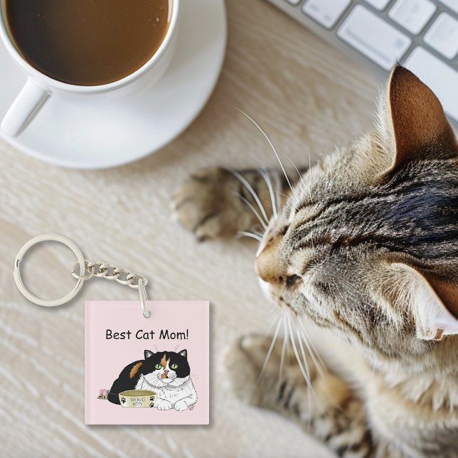 Mütter Day Calico Cat Schlüsselanhänger (Von Creator hochgeladen)