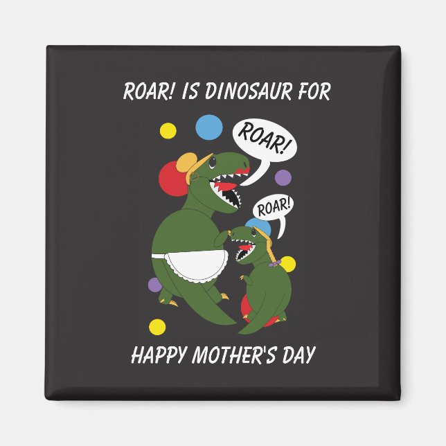 Mütter Day Dinosaur Tochter Funny Personalize Magnet (Vorne)