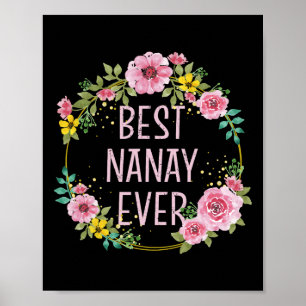 Mütter Day Floral Best Nanay Ever Filipino Mama Poster