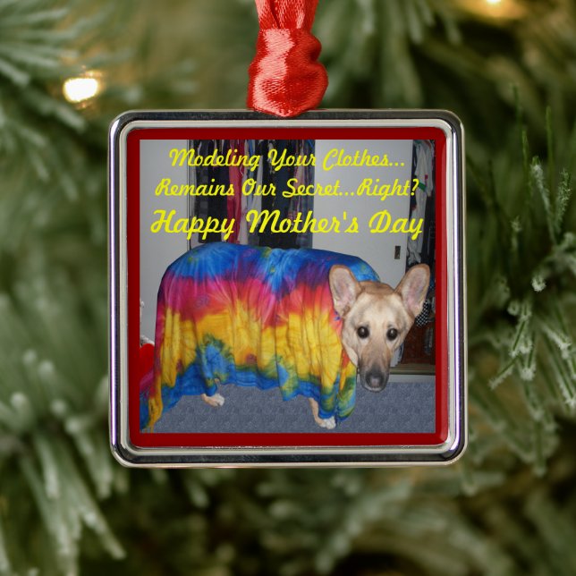 Mütter Day German Shepherd Dog Modellierung Kleidu Ornament Aus Metall (Baum)