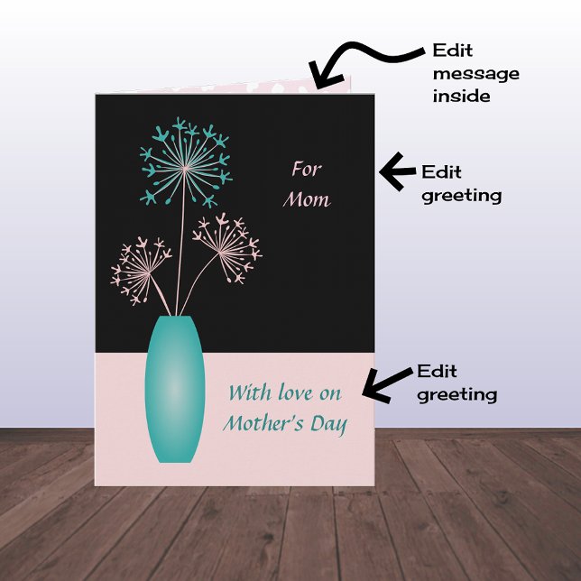 Mütter Day große benutzerdefinierte Text-Blume für Karte (Von Creator hochgeladen)