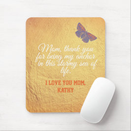 Mütter Day Hübsch Elegante Glam Gold Script Quote Mousepad