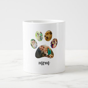 Mütter Day Hund Mama 5 Paw Print Foto Collage Jumbo-Tasse