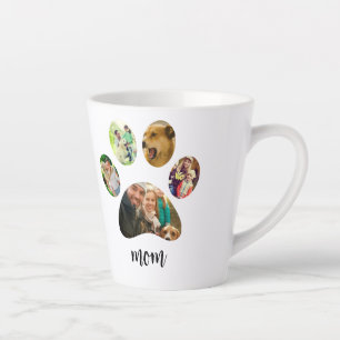 Mütter Day Hund Mama 5 Paw Print Foto Collage Milchtasse