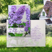 Mütter Day Lila Lilacs Message Grußkarte