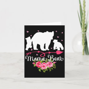 Mütter Day Mama Bären mit 2 Cubs Niedlich Karte