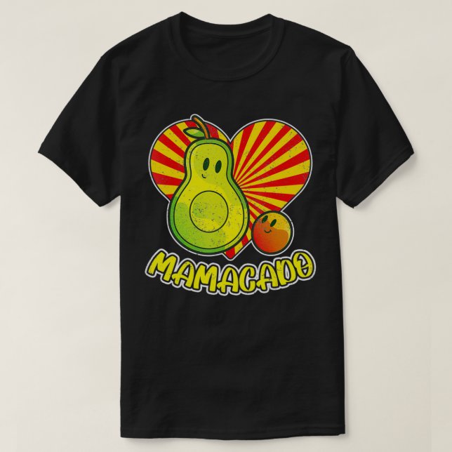 Mütter Day Mamacado Funny Avocado Seed Heart Avoc T-Shirt (Design vorne)