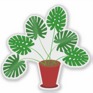 Mütter Day Monstera Pflanze Aufkleber
