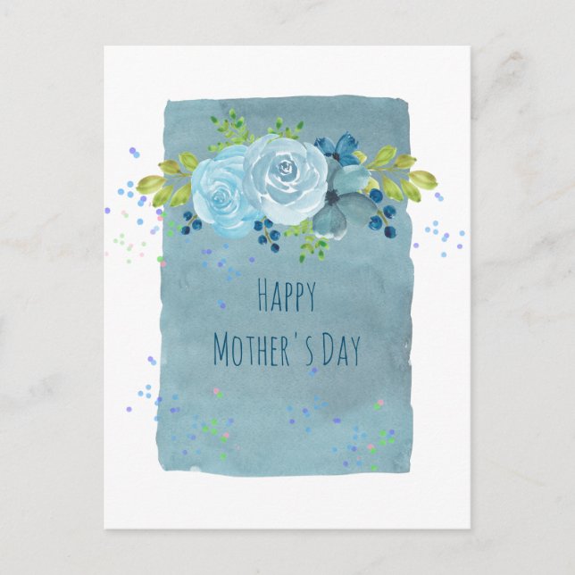 Mütter Day präsentiert moderne duftige Blumen nach Postkarte (Vorderseite)