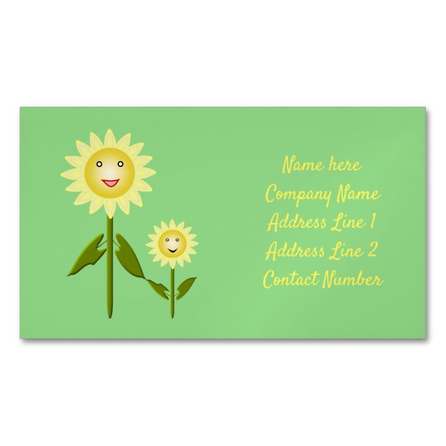 Mütter Day Sunblumen Custom Magnetische Visitenkarte (Vorderseite)