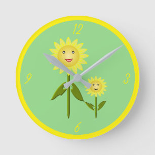 Mütter Day Sunblumen Runde Wanduhr