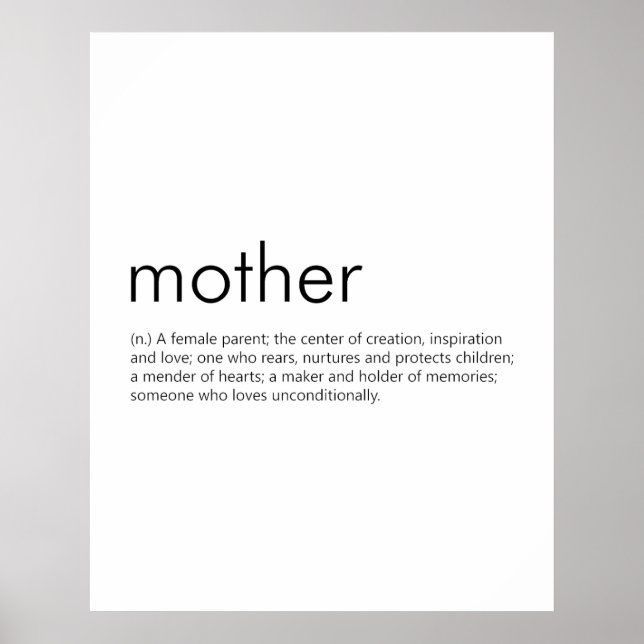 Mutter (Definition) - Muttersprache Poster (Vorne)