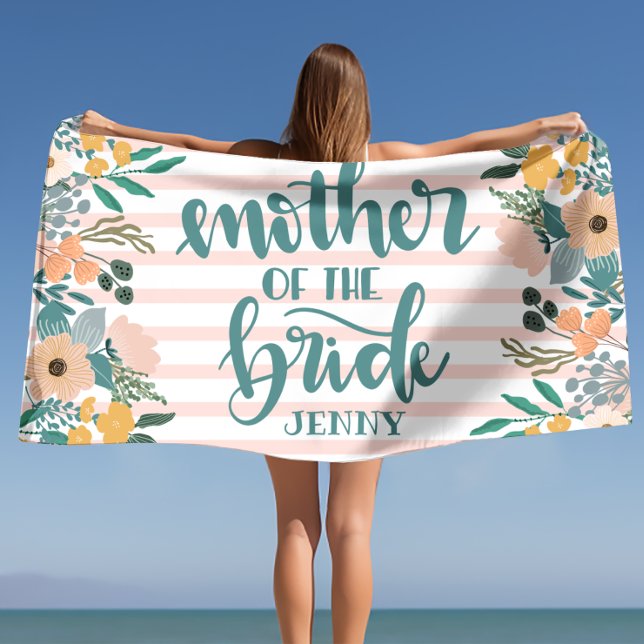 Mutter der Bachelorette Personalisiert Strandtuch (Mother of the Bride Bachelorette Personalized  Beach Towel)