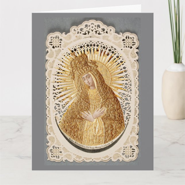 Mutter der Barmherzigkeit Madonna im Gebet ... Karte (Vorderseite)