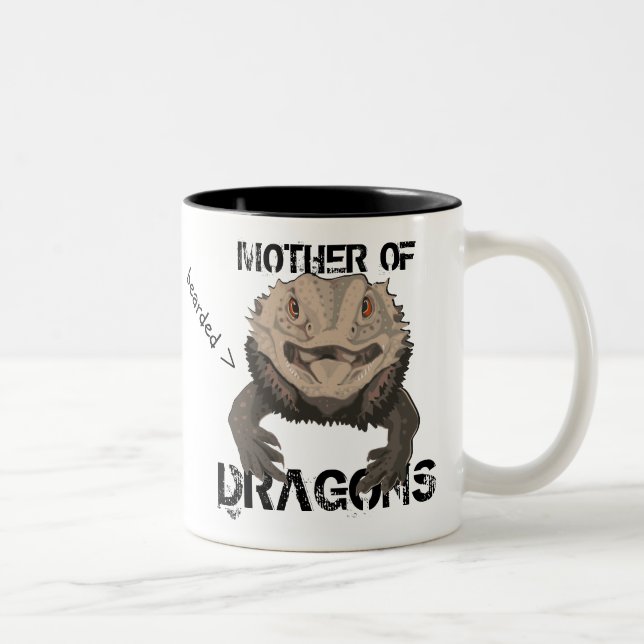 Mutter (der bärtigen) Drachen Zweifarbige Tasse (Rechts)