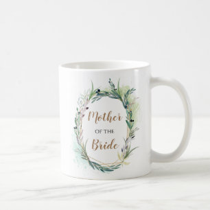 Mutter der Blätter Braut/Name/Aquarellfarbe Gesche Kaffeetasse