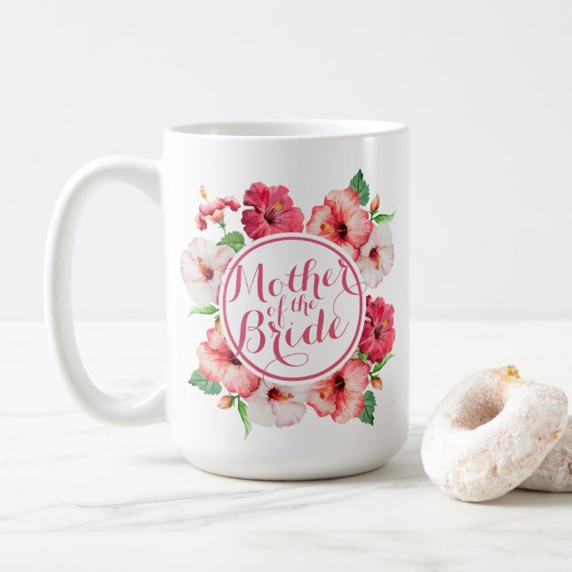 Mutter der blumenblühenden Hochzeitsstimmung der k Kaffeetasse (Mit Donut)