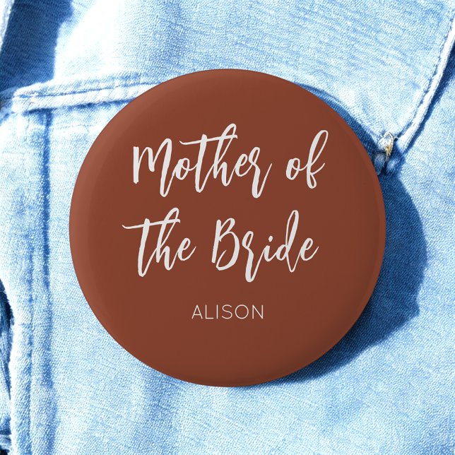 Mutter der Braun Weiße Hochzeit Button (Von Creator hochgeladen)