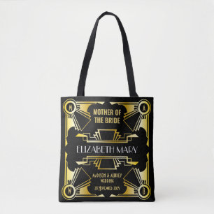 Mutter der Braut Art Deco Hochzeit Gold & Schwarz