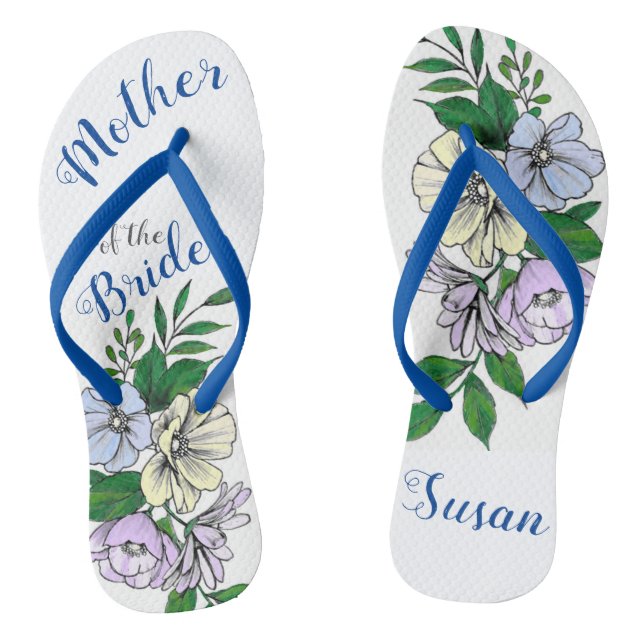Mutter der Braut - Blume Flip Flops (Fußbett)