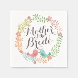 Mutter der Braut Blumenreath Wedding Napkin Serviette